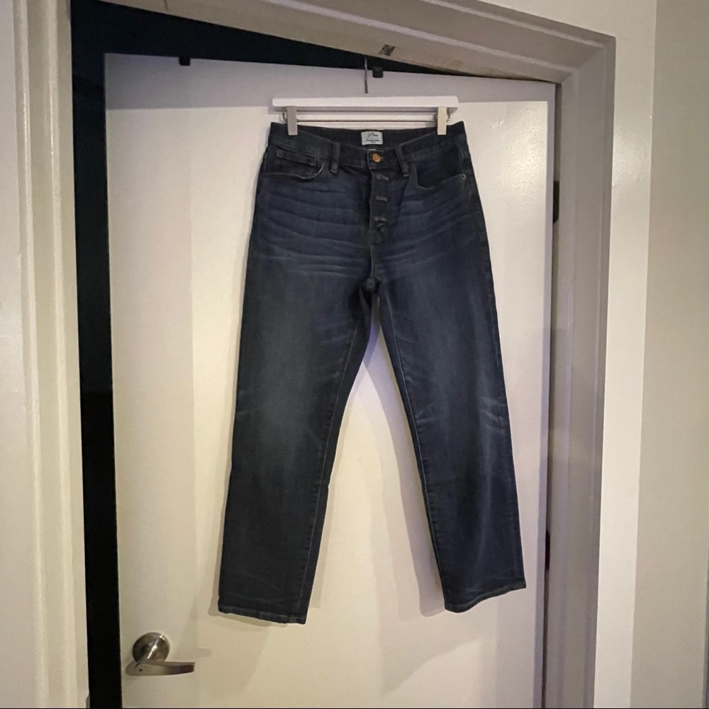 J. Crew Straightaway Button Fly Jeans Dark…